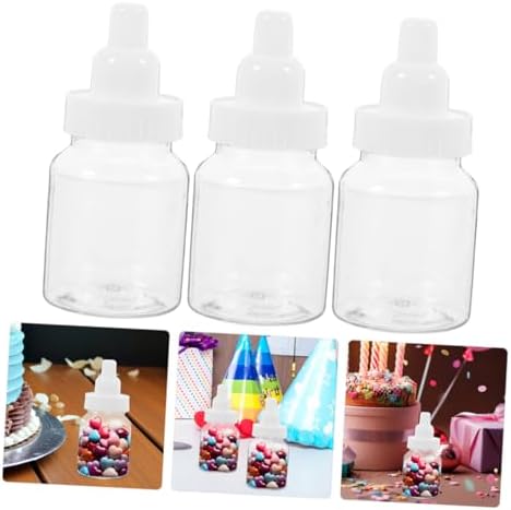 Cabilock 60pcs Transparent Candy Bottles for Party Favors