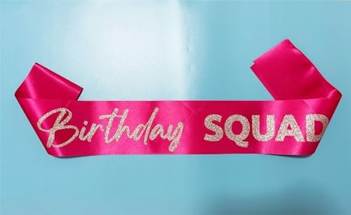 Birthday Squad Sash - 8 Pack Party Favors Decorations