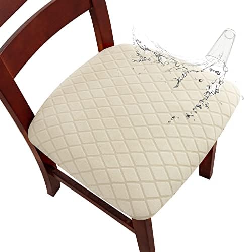 Genina Waterproof Dining Chair Covers 6 PCS