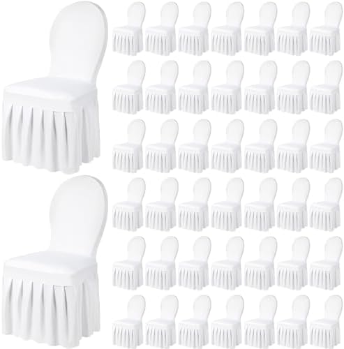 Oudain Dining Chair Slipcovers 30 Piece Set White
