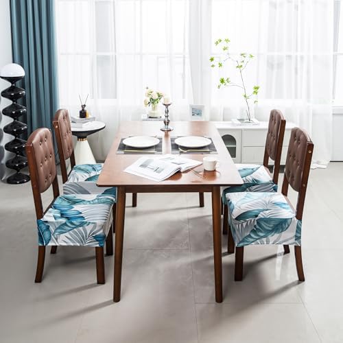 Dining Chair Seat Covers Set of 6 Stretch Slipcover Protectors
