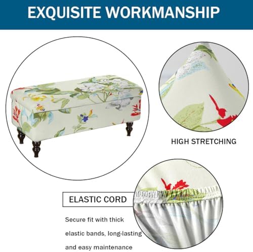 NEUORTBURG Rectangle Storage Ottoman Cover