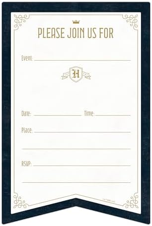 CONQUEST Harry Potter House Banners Themed Invitation Set