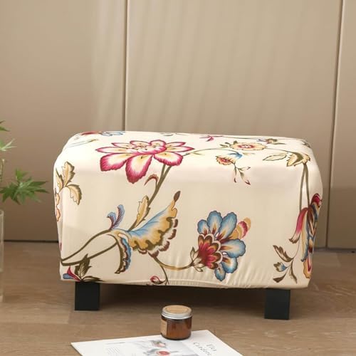 Lovehogue Printed Ottoman Chair Cover with Elastic Bottom