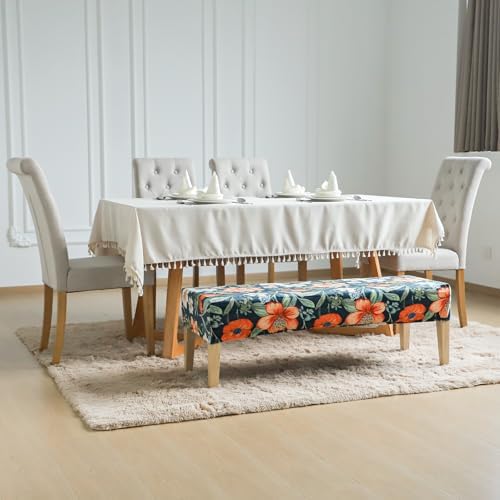 FORCHEER Velvet Dining Bench Cover 60 Inches Long