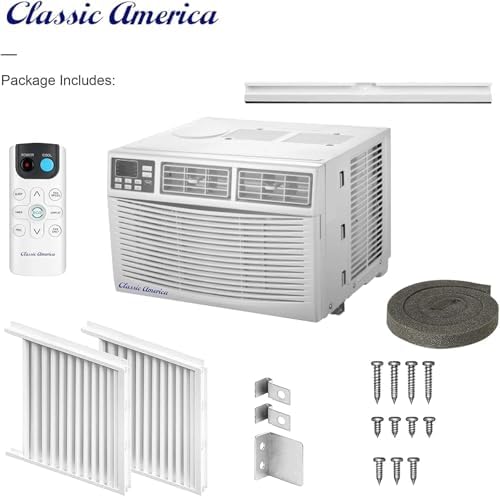 Vtronix Classic America 8000 BTU Window Air Conditioner - Cool Only White WiFi Enabled