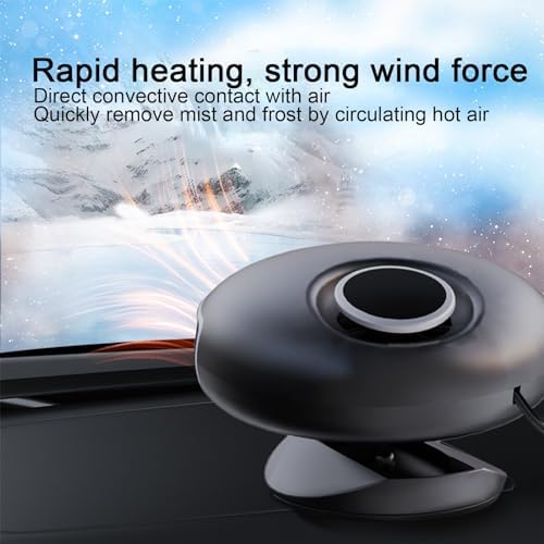 Lovskoo 12V Portable Car Heater with 360 Degree Rotation