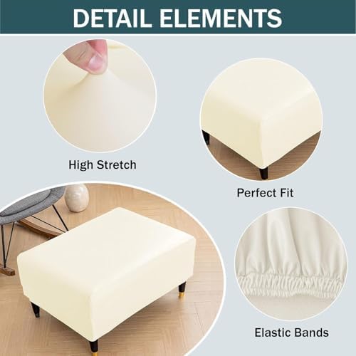Waterproof PU Stool Cover for Rectangular Ottoman