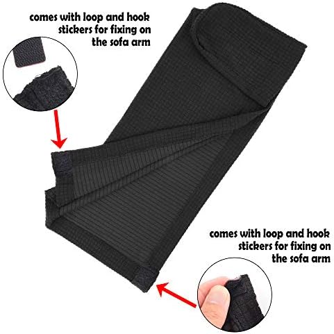 CM Anti-Slip Sofa Armrest Slipcover Black