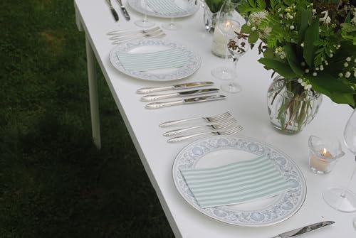 Stxys 100ct Sage Green Striped Napkins 1