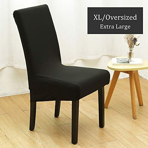 Stretch Dining Chair Slipcovers Black 4 Per Set