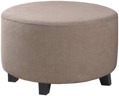 Stretch Ottoman Slipcover - Round Fit 30-41 Dia for Footrests and Stools