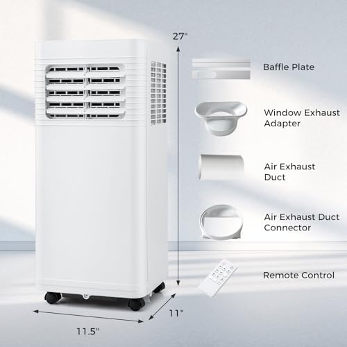 DORTALA 9000 BTU Portable AC Unit with Fan and Dehumidifier 1
