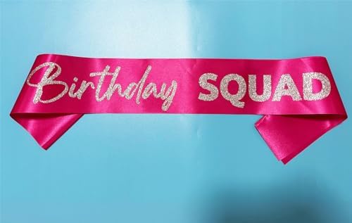 Birthday Squad Sash - 8 Pack Party Favors Decorations