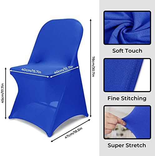 Babenest Spandex Chair Covers 10PCS Universal Fit Royal Blue