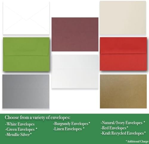 Custom Printed Invitations 5x7 25 Cards Envelopes