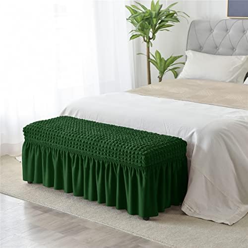 Soft Stretch Dining Bench Slipcover with Skirt Protector