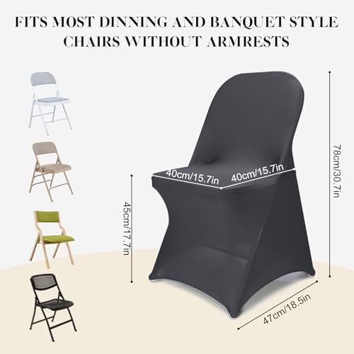 AZAMIA 30pcs Stretch Folding Chair Covers