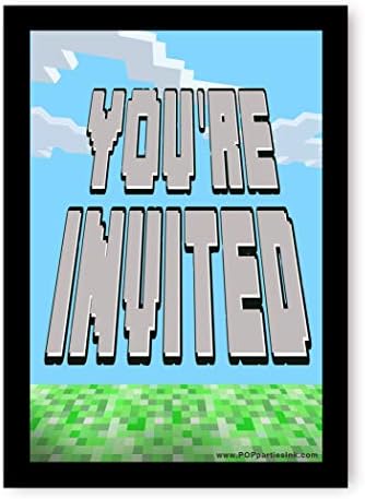 Pixel Party Invitations 20ct Double Sided
