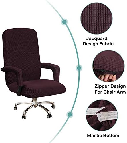 Turquoize Office Chair Cover - Stretch Slipcover with Arms for Dogs Cats Pets