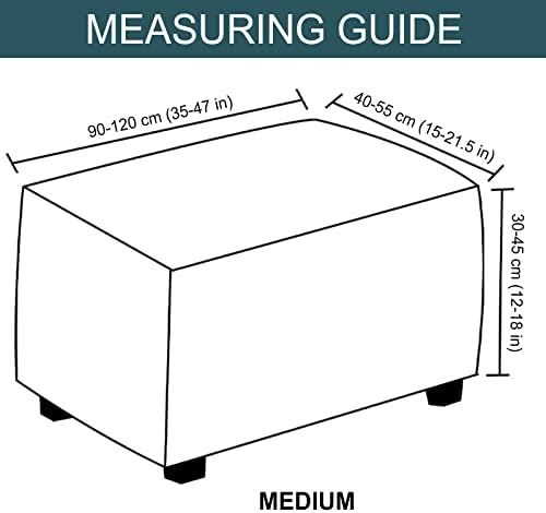 Ottoman Cover Rectangle 1 Piece Slipcover for Bedroom Living Room