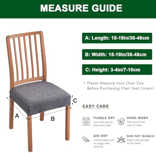 CRFATOP Waterproof Dining Chair Covers Set of 4 with Bench Slipcover