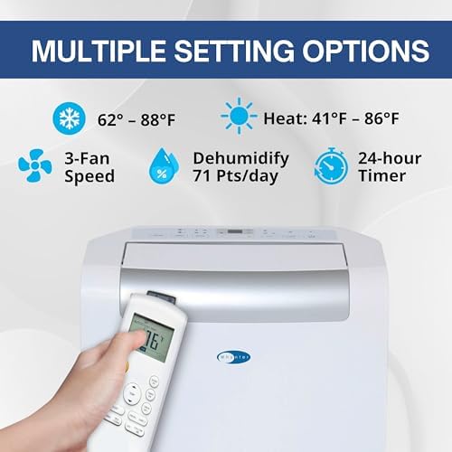Whynter 14000 BTU Portable Air Conditioner with Heater and Fan