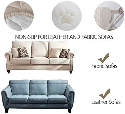Ameritex Loveseat Cover Water Resistant Quilted Furniture Protector with Back Nonslip Paws