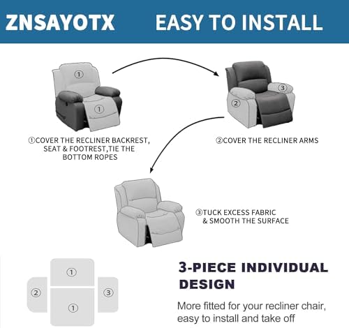 2025 Stretch Recliner Chair Covers 3-Piece Set