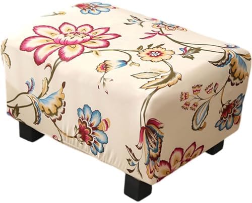 Lovehogue Printed Ottoman Chair Cover with Elastic Bottom