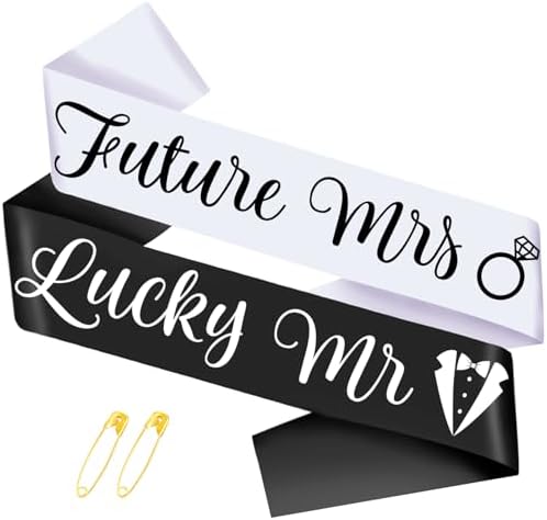 Future Mrs Lucky Mr Sash Kit - Bride to Be Groom to Be Sashes