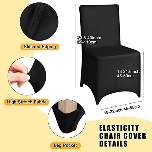 Chumia 100 Pcs Chair Covers and Sashes for Wedding Events