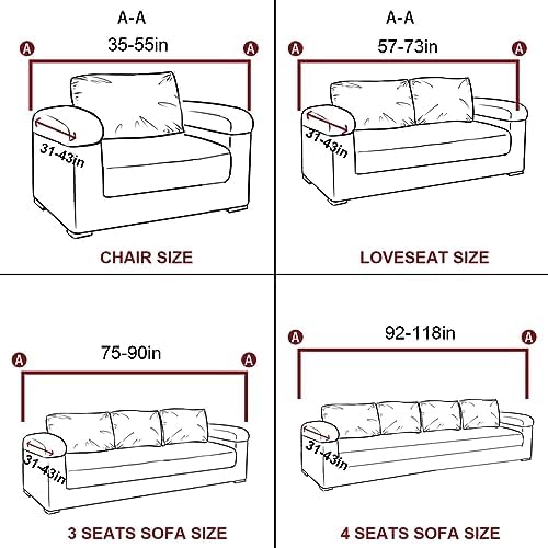 Vctops Velvet Plush Stretch Chair Slipcover for Kids and Pets