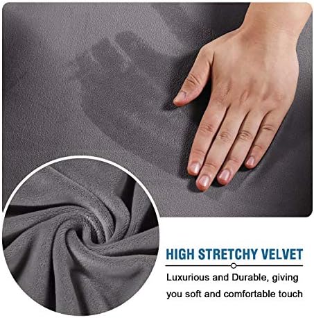 Velvet Square Ottoman Cover with Elastic Bottom