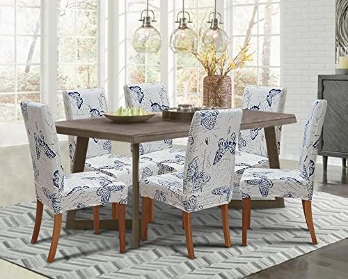 Springrico Chair Covers for Dining Room Set of 4 Stretchy and Washable