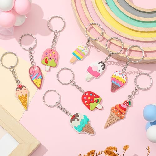 Sasylvia 36 Pcs Ice Cream Keychain Party Favors 1