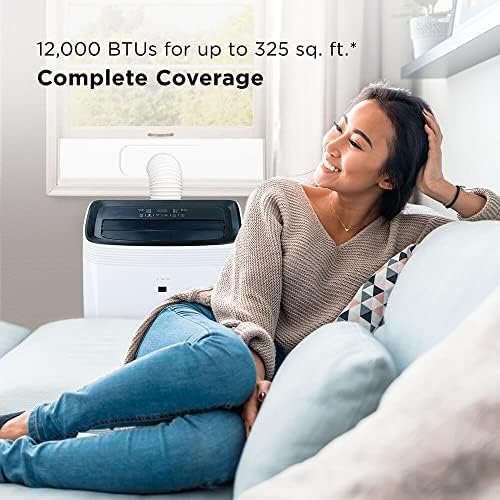 TCL H8P26W 12000 BTU Portable AC with Dehumidifier and Fan White