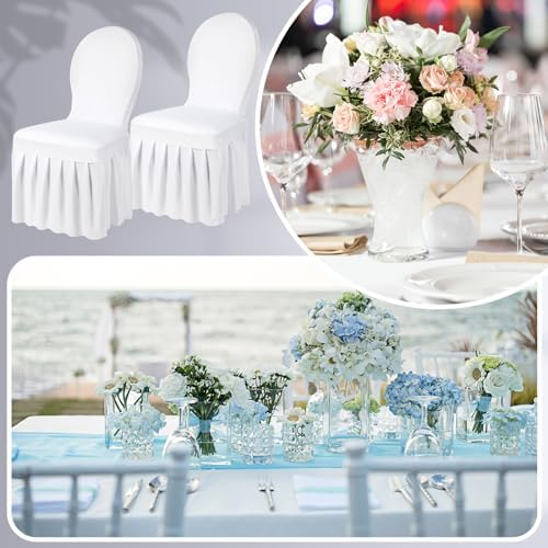 Oudain Dining Chair Slipcovers 30 Piece Set White