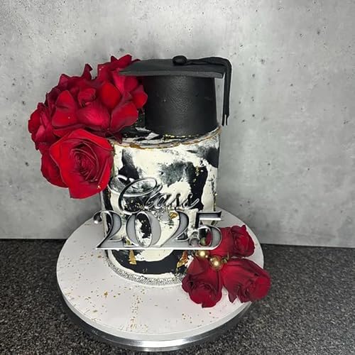 Class of 2025 Cake Topper Acrylic Gold