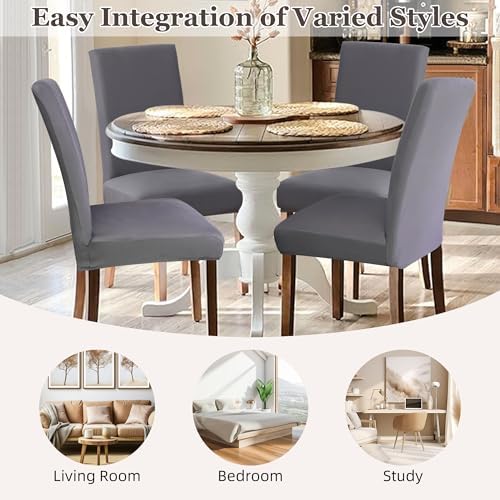Sufdari Dining Chair Covers Set of 6 Gray