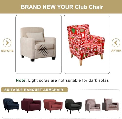 GOSTADY Printed Stretch Armchair Slipcover for Living Room
