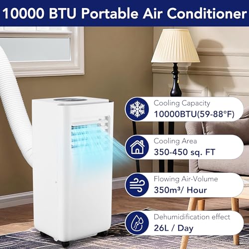 10000 BTU Portable AC 3 In 1 Unit with Dehumidifier and Fan