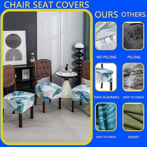 Dining Chair Seat Covers Set of 6 Stretch Slipcover Protectors