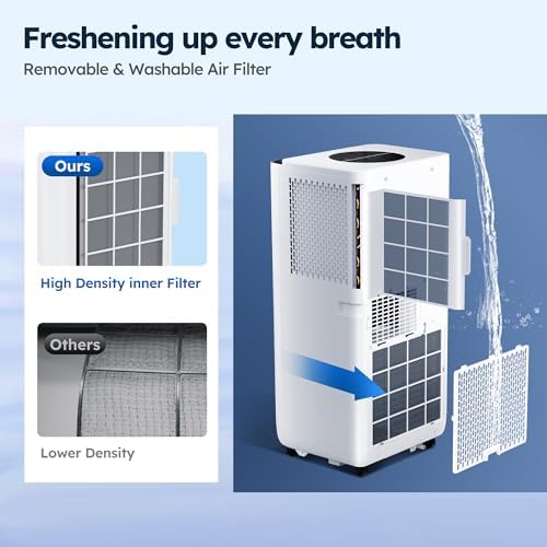 8000 BTU Portable Air Conditioner with Wi-Fi APP Control