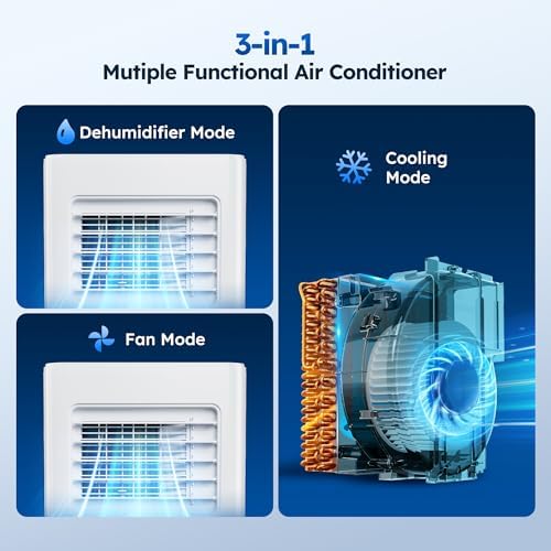 8000 BTU Portable Air Conditioner with Wi-Fi APP Control