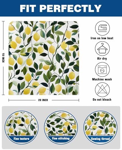 Summer Lemon Chair Back Covers Set of 6