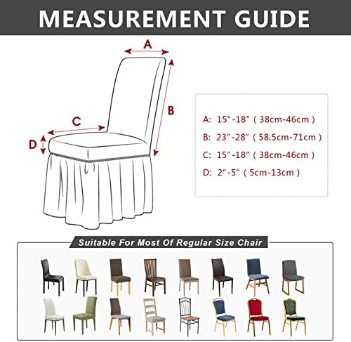 Molasofa Chair Covers Set of 2 Stretch Slipcovers with Skirt