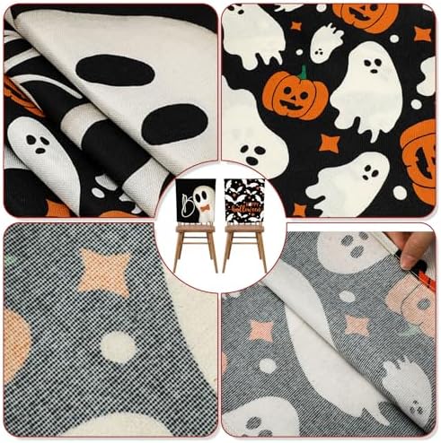 4 Halloween Chair Covers for Dining Chairs