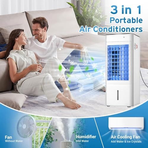 3-in-1 Windowless Portable Air Conditioner with Humidifier and Remote Control