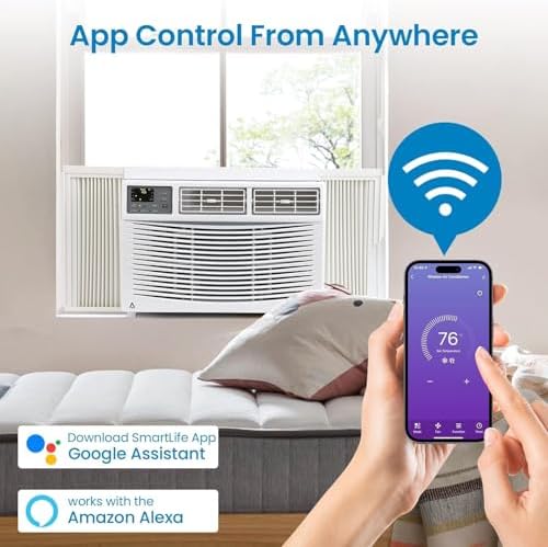 8000 Btu Window Air Conditioner Quiet Operation 350 Sq Ft